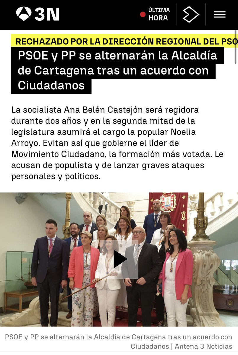 JMCCartagena's tweet photo. Cuando los de @nnggcartagena se enteren de que @NoeliaArroyoHer hizo alcaldesa a la candidata de @sanchezcastejon van a tener que flagelarse… La única que ha pactado un gobierno en Cartagena con ‘el sanchismo’ es la sardinica. https://t.co/arlyxVexlS