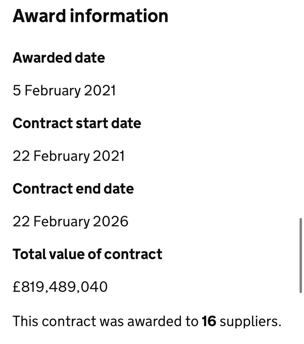 procurementfile's tweet photo. Contract details here; there may have been a mistake on the 5yr total entered on the government website, as it seems very high.

https://t.co/hPuMWca6UB https://t.co/rWqIJSTeYC