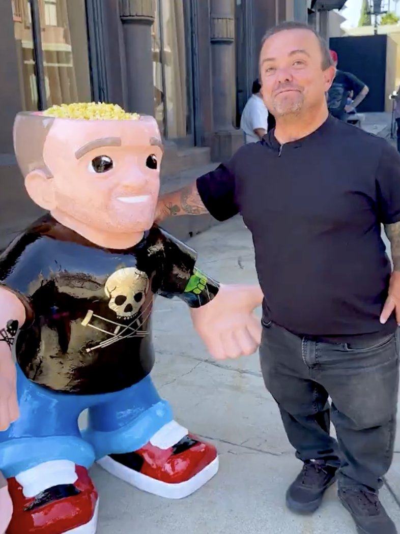 consequence's tweet photo. The popcorn bucket for Jackass: Best and Last is a life-size Wee Man. https://t.co/fywpzEjiFC