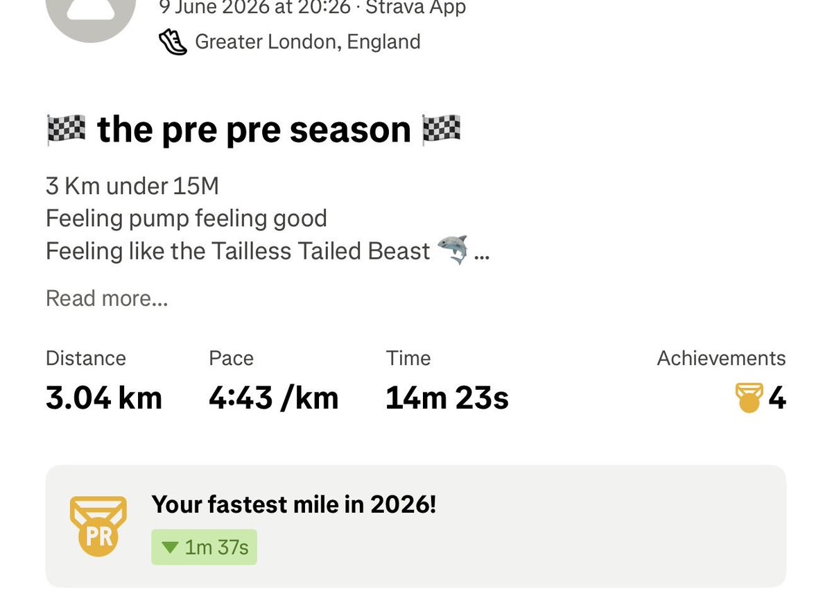 antsz3000's tweet photo. Discipline over motivation 🏃‍♂️ https://t.co/NbkWQfhqf6