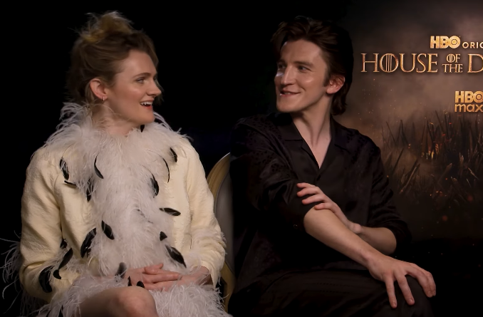 NoelyKCKD's tweet photo. Ewan Mitchell and Gayle Rankin for HOTD Season 3 promo ❤️ 

#HouseOfTheDragon https://t.co/KNDfWAfLVG