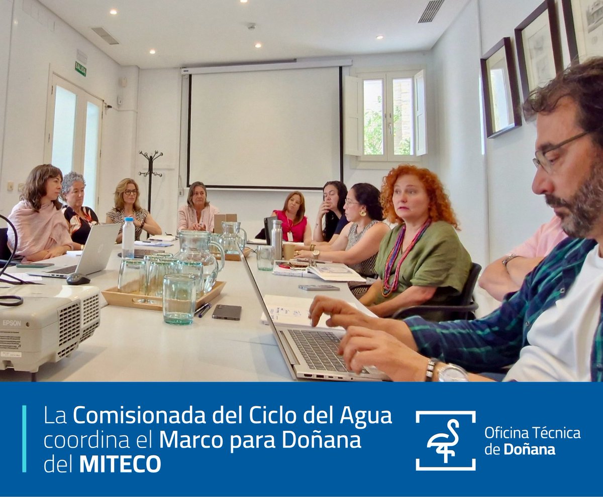 Oficina_Donana's tweet photo. 🦩 Jornada de coordinación y puesta en común de la Comisionada del Ciclo del Agua y Restauración de Ecosistemas del @mitecogob, Laura Martín Murillo, previa al Grupo de Trabajo Técnico del ‘Marco de Actuaciones para #Doñana'

🌱 Sesión de coordinación con la @OficinaMarMenor

1/2 https://t.co/DzCoWws5ru