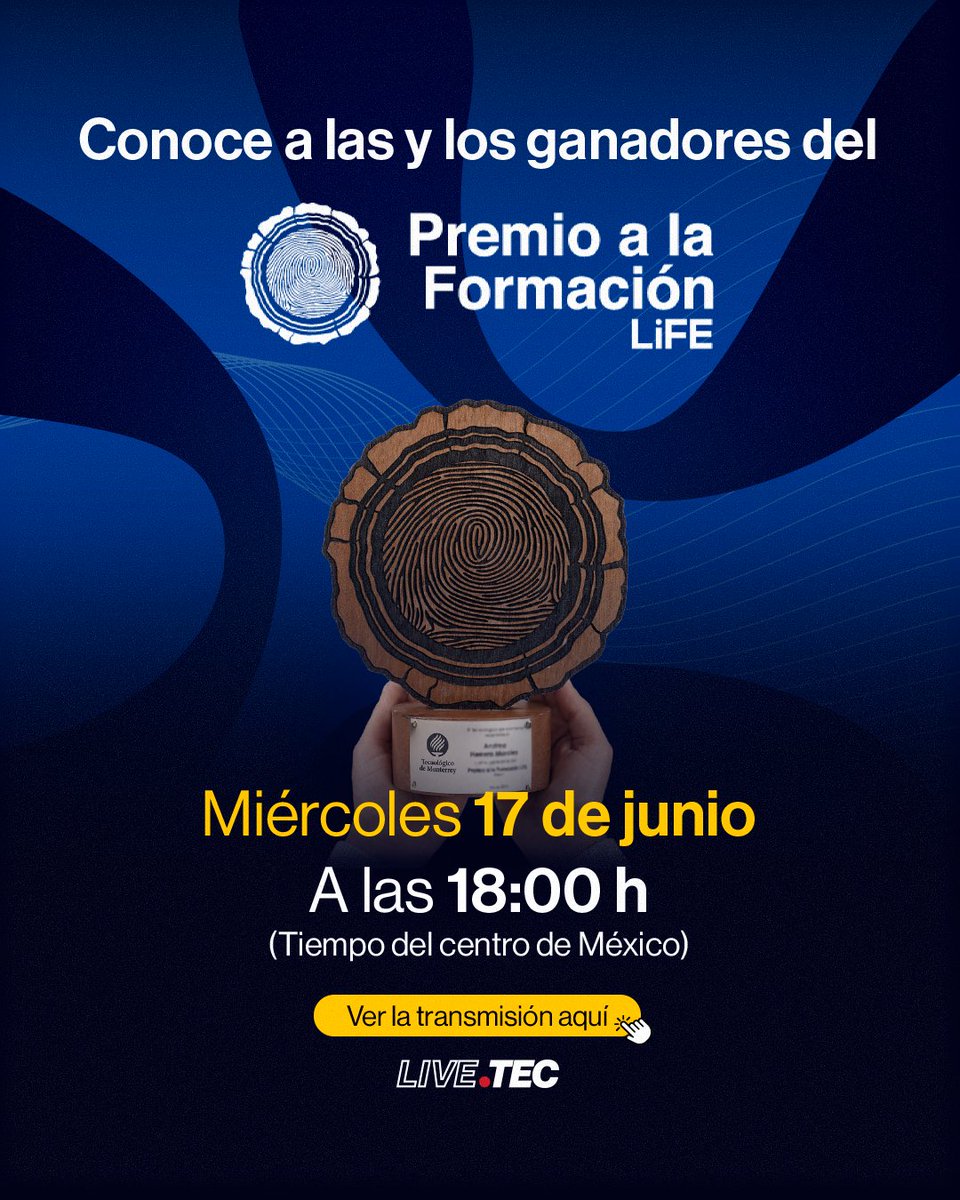 TECcampusCHI's tweet photo. Únete a la transmisión y conoce a las y
los formadores LiFE ganadores del Premio a la
Formación LiFE 2026. ✨ Celebra con nosotros a
quienes inspiran y dejan huella en nuestra
comunidad estudiantil. Entra a: https://t.co/5cKDRUxEvl https://t.co/pFB9ww05pE