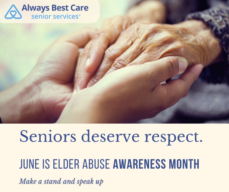 abcEdmontonAB's tweet photo. Everyone at every age can stand up to elder abuse by knowing the warning signs and reporting  suspected abuse. ⚠️

#ElderAbuse #WEAAD #ElderAbuseAwareness #SeniorCare #SeniorServices #AlwaysBestCare https://t.co/exV3ZnmnOi