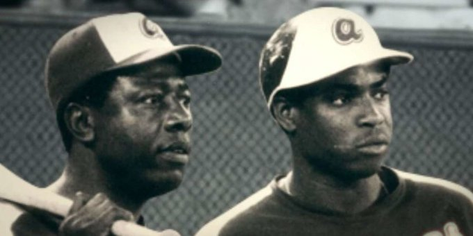 Jimfrombaseball's tweet photo. "Don’t dig in against Bob Gibson, he'll knock you down.
He'd knock down his own grandmother if she dared to challenge him.
Don't stare at him,  don't smile at him, don't talk to him.
He doesn't like it.
If you happen to hit a home run, don't run too slow, don't run too fast.
If you happen to want to celebrate, get in the tunnel first.
And if he hits you, DON"T charge the mound, because he's a Gold Glove boxer."
Hank Aaron to rookie Dusty Baker.
"I'm like, damn, what about my seventeen-game hitting streak?
That was the night it ended."
Dusty Baker Baker's mother wanted Dusty to go to college, but young Johnnie B. Baker  Jr. had bigger dreams.
So when Baker signed in 1967 to play baseball with the Atlanta Braves at 18 years old, legendary slugger Hank Aaron promised Baker’s mother he would take care of her son.
Hank Aaron made sure Baker went to bed on time, insisted Dusty showed up at church every Sunday and had him up early enough, to eat a good breakfast daily.