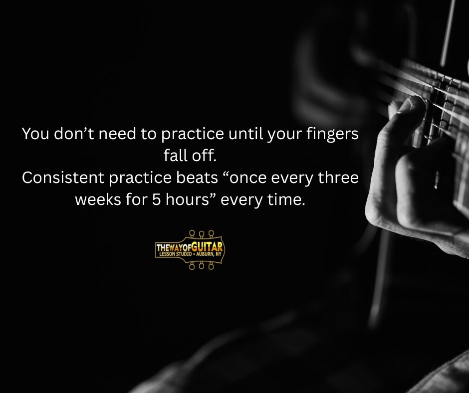 TheWayOfGuitar's tweet photo. Yes! Even if itโs just 15 minutes a day.
https://t.co/zGkQkidjlG
#thewayofguitar #guitarlessonsauburnny #AuburnNY
#guitarlessons #guitarteacher https://t.co/PK8MkOC7fK