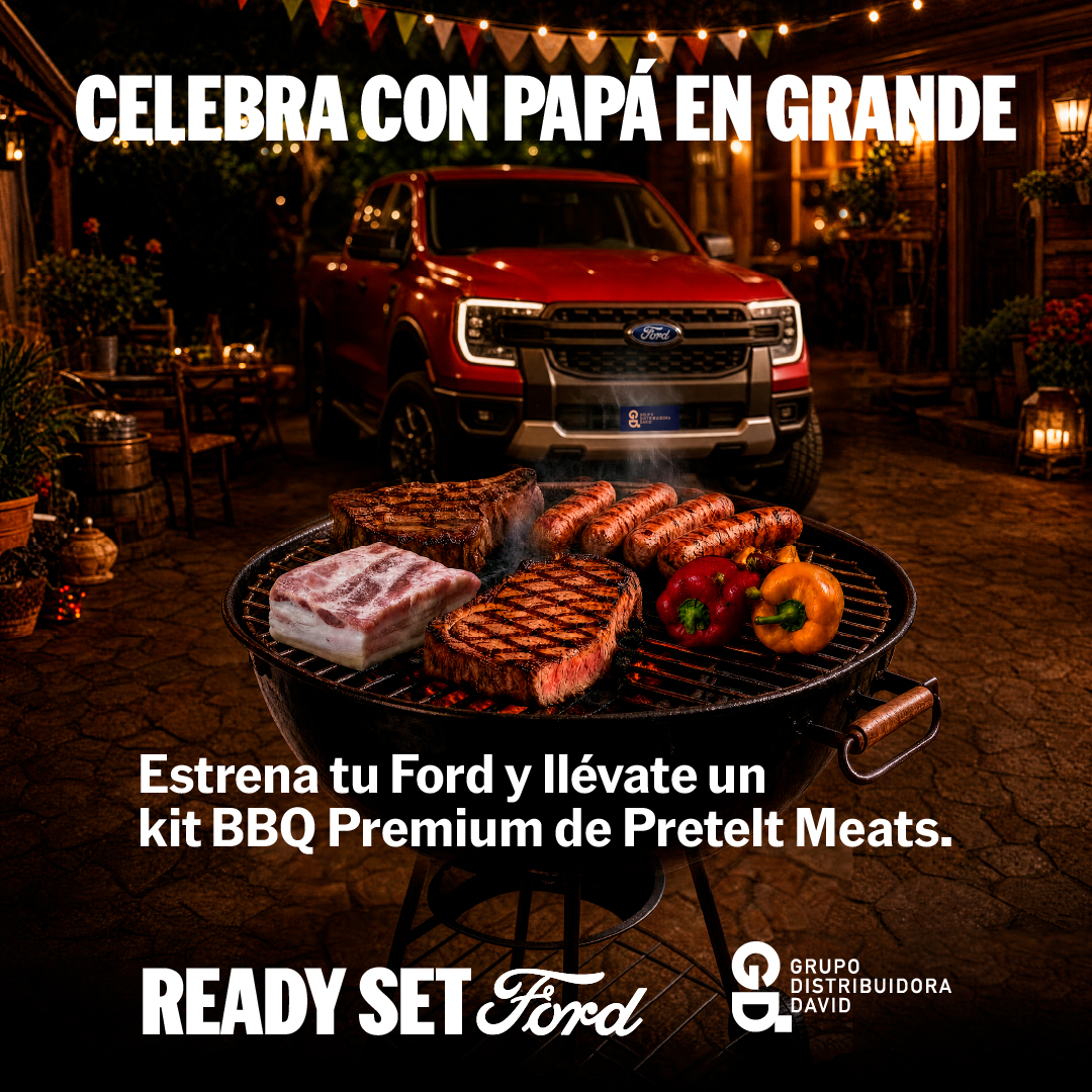 DistDavidFord's tweet photo. Regálale a papá momentos que se disfrutan dentro y fuera del camino. 🚙🔥

Reserva su nuevo Ford con un abono inicial de $500.00 en nuestras sucursales y llévate un exclusivo Kit BBQ de Pretelt Meats para disfrutar de una celebración inolvidable. 🥩🚙 

*Aplica TyC. https://t.co/aeTKyiTl8Y