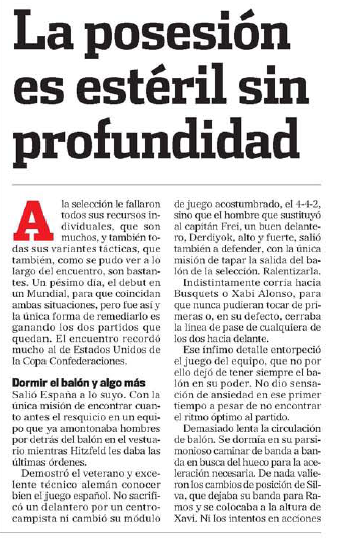 renaldinhos's tweet photo. Portada y recortes de la edición del 17 de junio de 2010 de MARCA. España debutaba en el Mundial de Sudáfrica perdiendo contra Suiza y todos, hasta Di Stéfano, coincidieron: "la posesión es estéril sin profundidad". La historia parece repetirse 16 años después. ¿Terminará igual? https://t.co/NI91tD7xb8