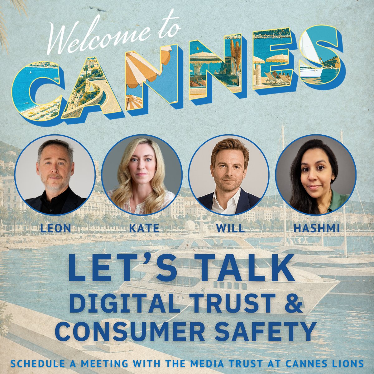 TheMediaTrust's tweet photo. Getting ready for #CannesLions? We'll be there!

Sign up to talk about digital trust and consumer safety with a member of our team: https://t.co/vdgeHRaT3g https://t.co/m2xU8pi3wU