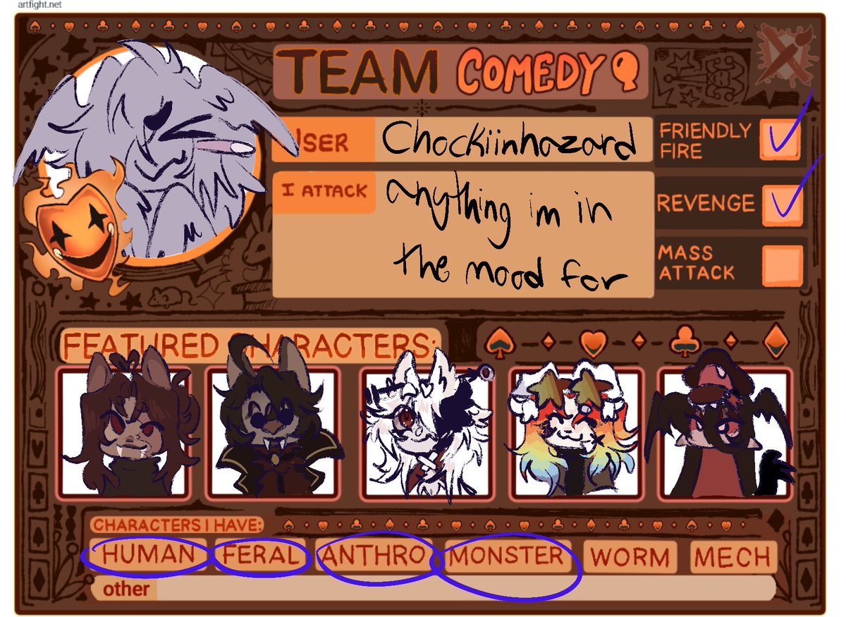 ChokiinHazard's tweet photo. ARTFIGHT YUHHHH >:)!!
#artfight2026 #artfight #digitalart https://t.co/N7n6vWlZj9