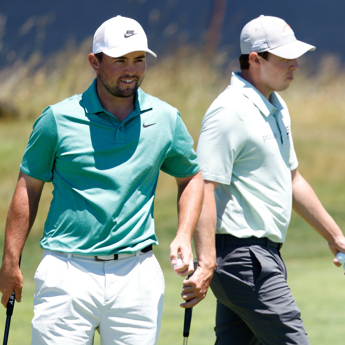 DPWorldTour's tweet photo. U.S. Open practice rounds with your brother 💙
#USOpen https://t.co/lpghBiBiPp