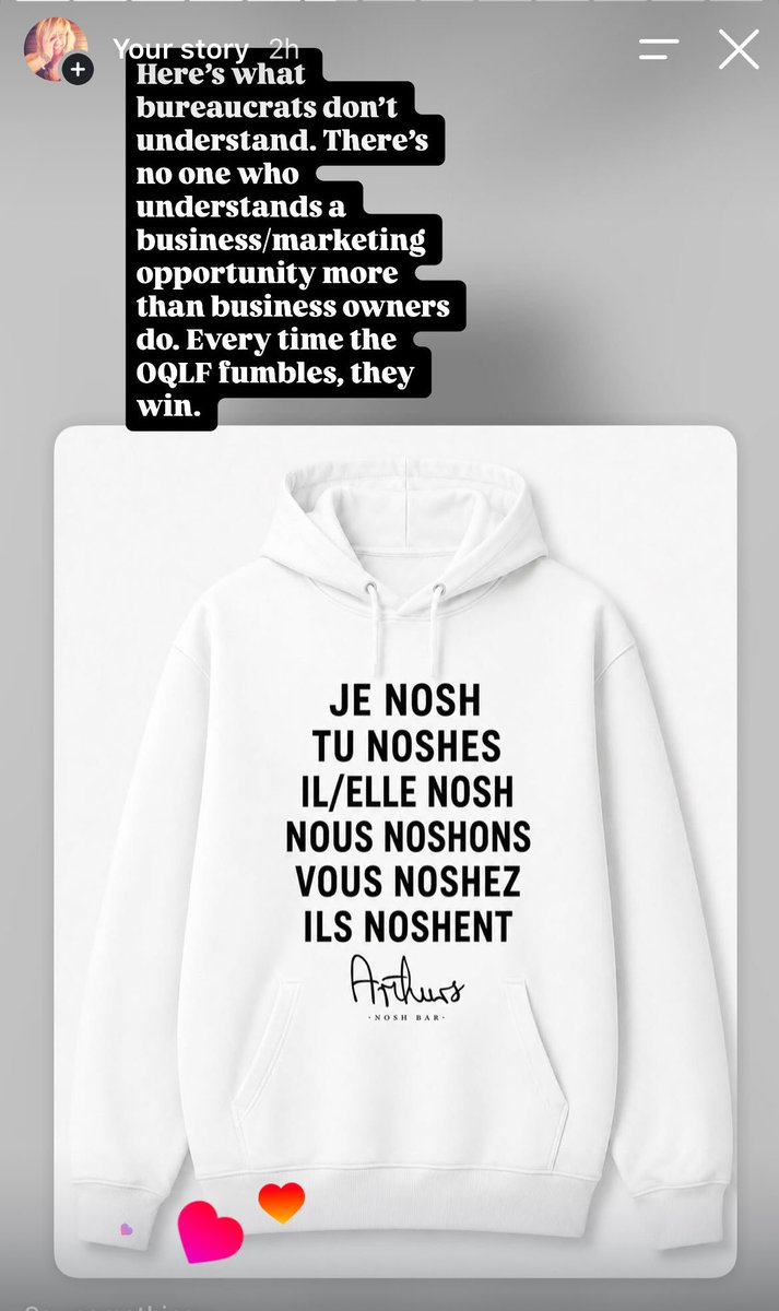 ToulasTake's tweet photo. I don’t know if they’re actually gearing up to sell merch, but I laughed. 
Good for them for capitalizing on it, just like Lahmajoune Villeray did not too long ago. No one knows how to make lemonade out of lemons like small, independent businesses do. They understand the hustle. https://t.co/fgho0FRi6Y