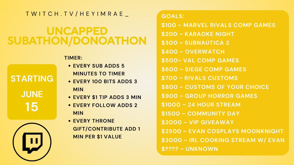 HeyImRae__'s tweet photo. SUMMER STREAM MARATHON STARTING TODAY AT 12PM PST!! 

if you haven’t followed or tuned in, please do so! 💛 starting with just chatting then getting into some games! https://t.co/lfChO2BHxX