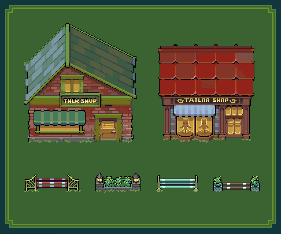 Grigoreen's tweet photo. Buildings for a cozy farming sim pt2
#pixelart https://t.co/PHAOLlk1k9