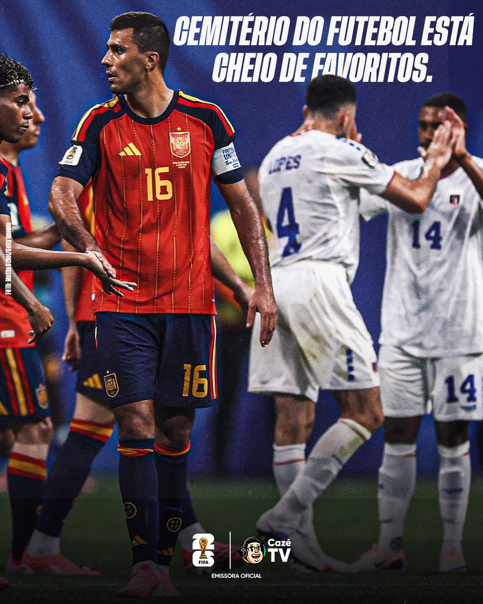 CazeTVOficial's tweet photo. O cemitério do futebol está cheio de favoritos.

Cabo Verde foi gigante diante da fortíssima Espanha. Lutou, resistiu, sofreu e mostrou ao mundo por que a Copa do Mundo é tão especial. 🤯🇨🇻 https://t.co/C1vOdffVR1
