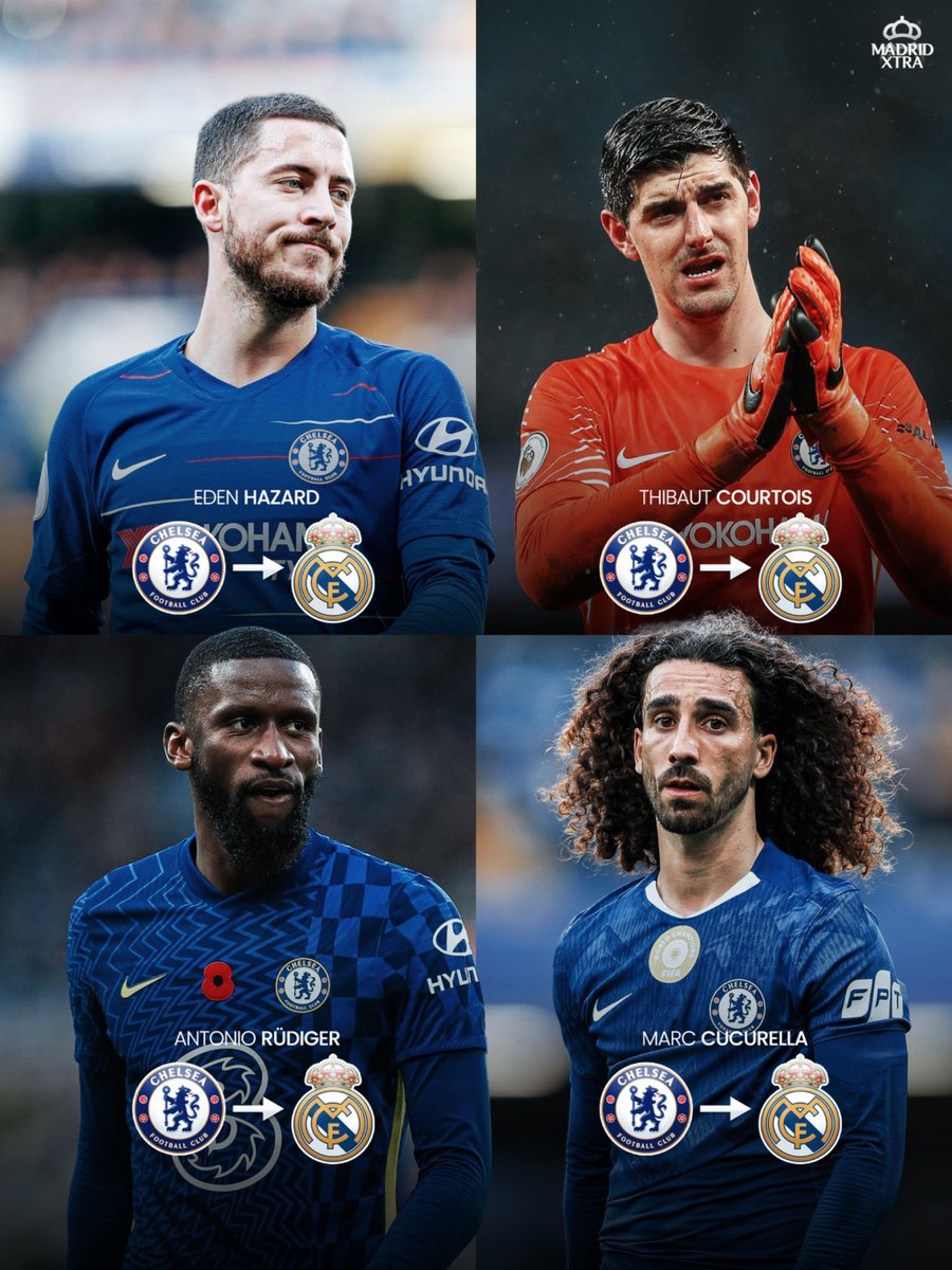 joankelz's tweet photo. Imagine all these players were still at Chelsea..... 
What would we have won? https://t.co/jMTK85HzxO