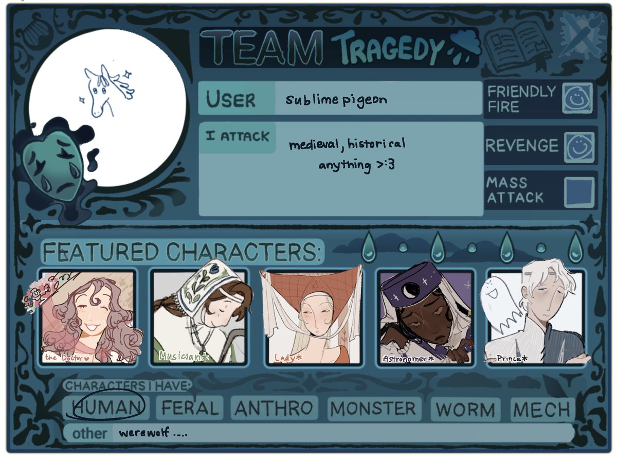 horse_drawn's tweet photo. i will be on artfight again this year !!!!! >:3 (having it together to make one of these before it starts this time ... ) https://t.co/AN0A0Pn6zr