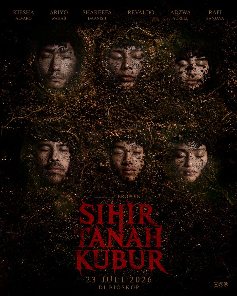 cinepolisID's tweet photo. Teaser Poster – Sihir Tanah Kubur

Ada sihir yang lahir dari kebencian. 
Ada sihir yang lahir dari dendam.

Tapi yang paling mematikan adalah SIHIR DARI TANAH KUBUR.

Sihir Tanah Kubur
Tayang 23 Juli 2026 di Cinépolis Cinemas.

#SihirTanahKubur #FilmSihirTanahKubur #Jeropoint https://t.co/PVWVErnbsA