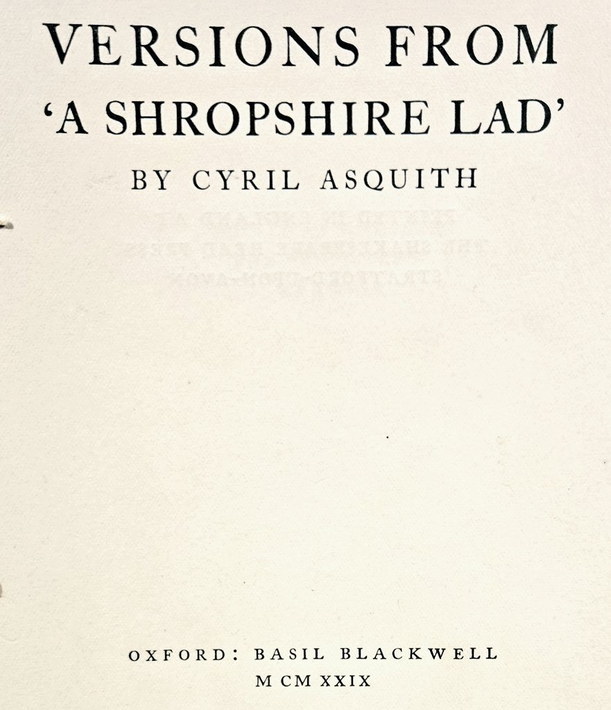 AntigoneJournal's tweet photo. This is the only Latin version I know of Housman's most poignant poem (ASL XL), by Cyril Asquith, son of H.H. 
Excellent sixth line. https://t.co/TKkD0pda6j