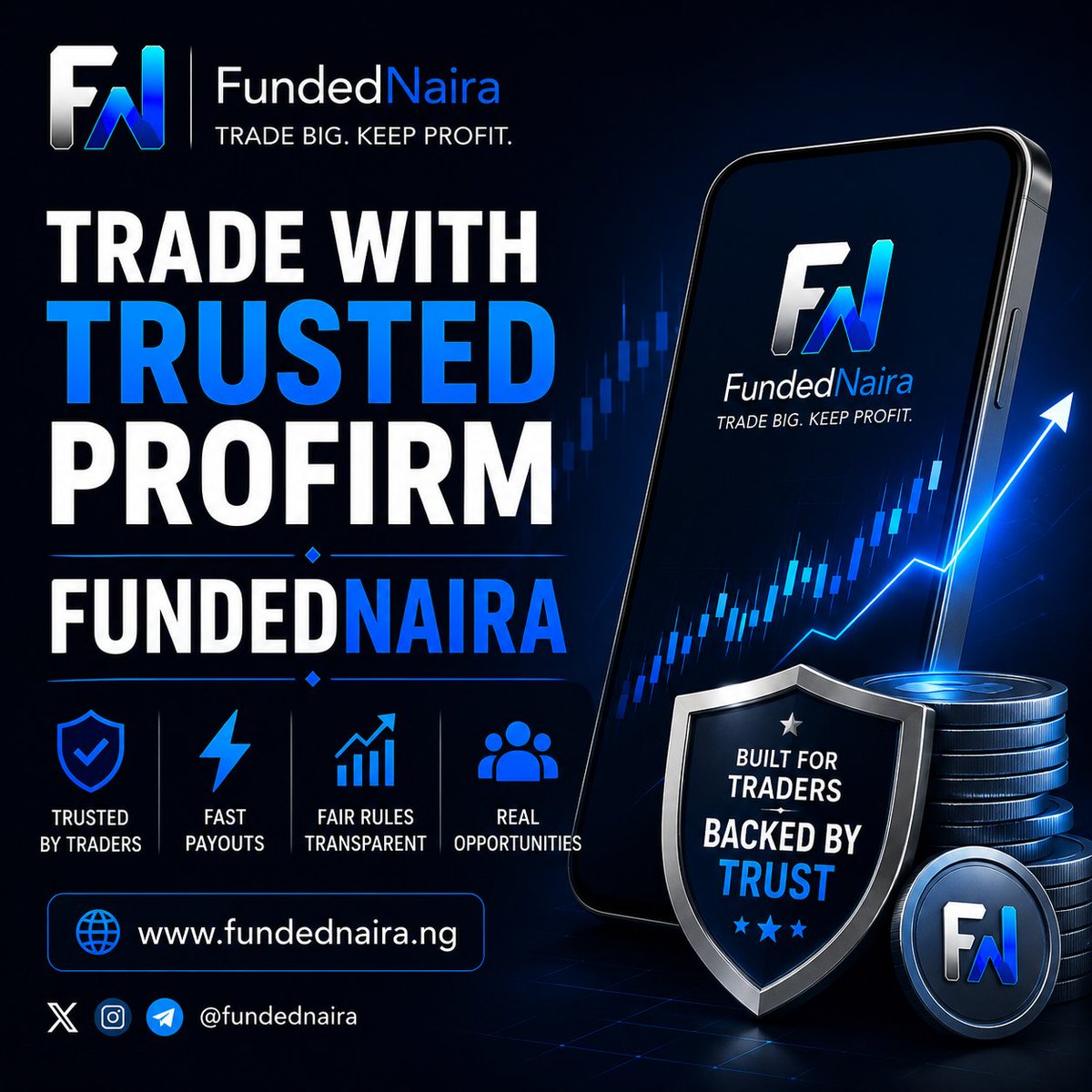 FundedNair8's tweet photo. 🚀 Trade with a trusted prop firm. Trade with FundedNaira. 💙🇳🇬

#FundedNaira #Forex #PropFirm https://t.co/ow5KYBF93E