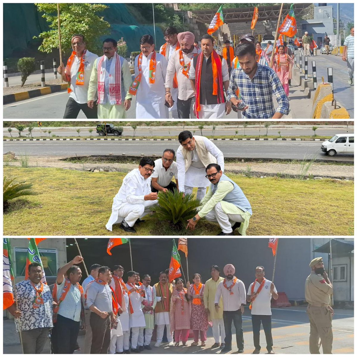 BJPMinMorcha's tweet photo. भाजपा अल्पसंख्यक मोर्चा के राष्ट्रीय अध्यक्ष श्री @JamalSiddiqui_  जी के मार्गदर्शन एवं भाजपा के राष्ट्रीय अध्यक्ष श्री @NitinNabin  जी के निर्देशानुसार, मोदी सरकार के 12 वर्ष पूर्ण होने के उपलक्ष्य में भाजपा अल्पसंख्यक मोर्चा के राष्ट्रीय पदाधिकारियों ने जम्मू-कश्मीर विकास यात्रा के दौरान नगरोटा में वृक्षारोपण अभियान में सहभागिता की तथा डॉ. श्यामा प्रसाद मुखर्जी टनल एवं सरकारी मेडिकल कॉलेज, डोडा का दौरा किया।

दौरे के दौरान प्रधानमंत्री श्री @narendramodi  जी के नेतृत्व में जम्मू-कश्मीर में हुए बुनियादी ढांचे, स्वास्थ्य सेवाओं, पर्यावरण संरक्षण एवं क्षेत्रीय विकास के उल्लेखनीय कार्यों का अवलोकन किया गया।

#12YearsOfSeva #ViksitBharat #JammuAndKashmir #BJPMinorityMorcha