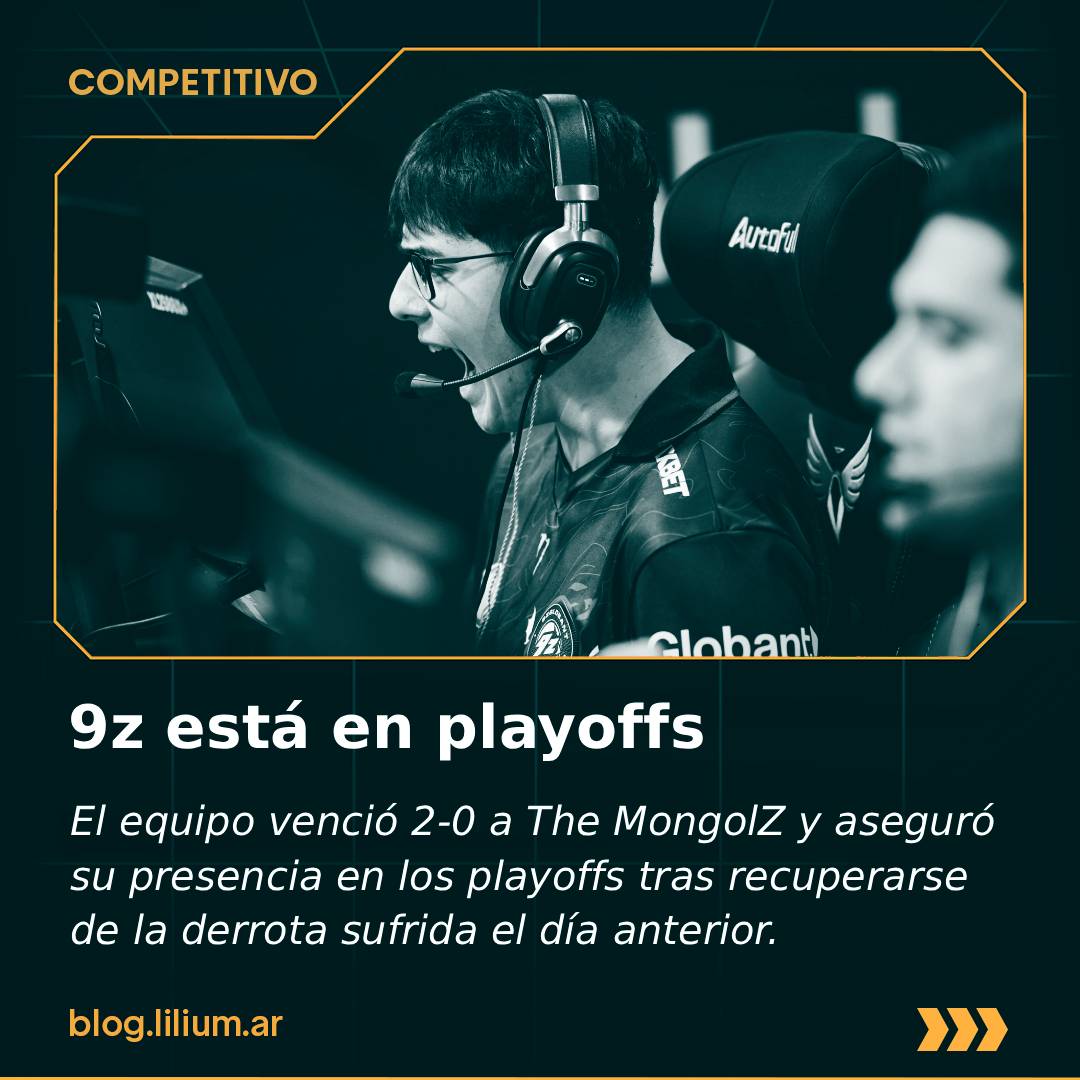 Lilium_Esports's tweet photo. 🔥Cumplió el objetivo, @9zTeam avanzó a los playoffs. El equipo argentino superó 2-0 a @1mongolz en una serie clave y con un desempeño impecable de todos los jugadores.
#Noticias #CS2 #Competitivo #LiliumEsports #9zmajor #IEM #ESL #CoutnerStrike #Esports #Major https://t.co/Zexf7FgNH2