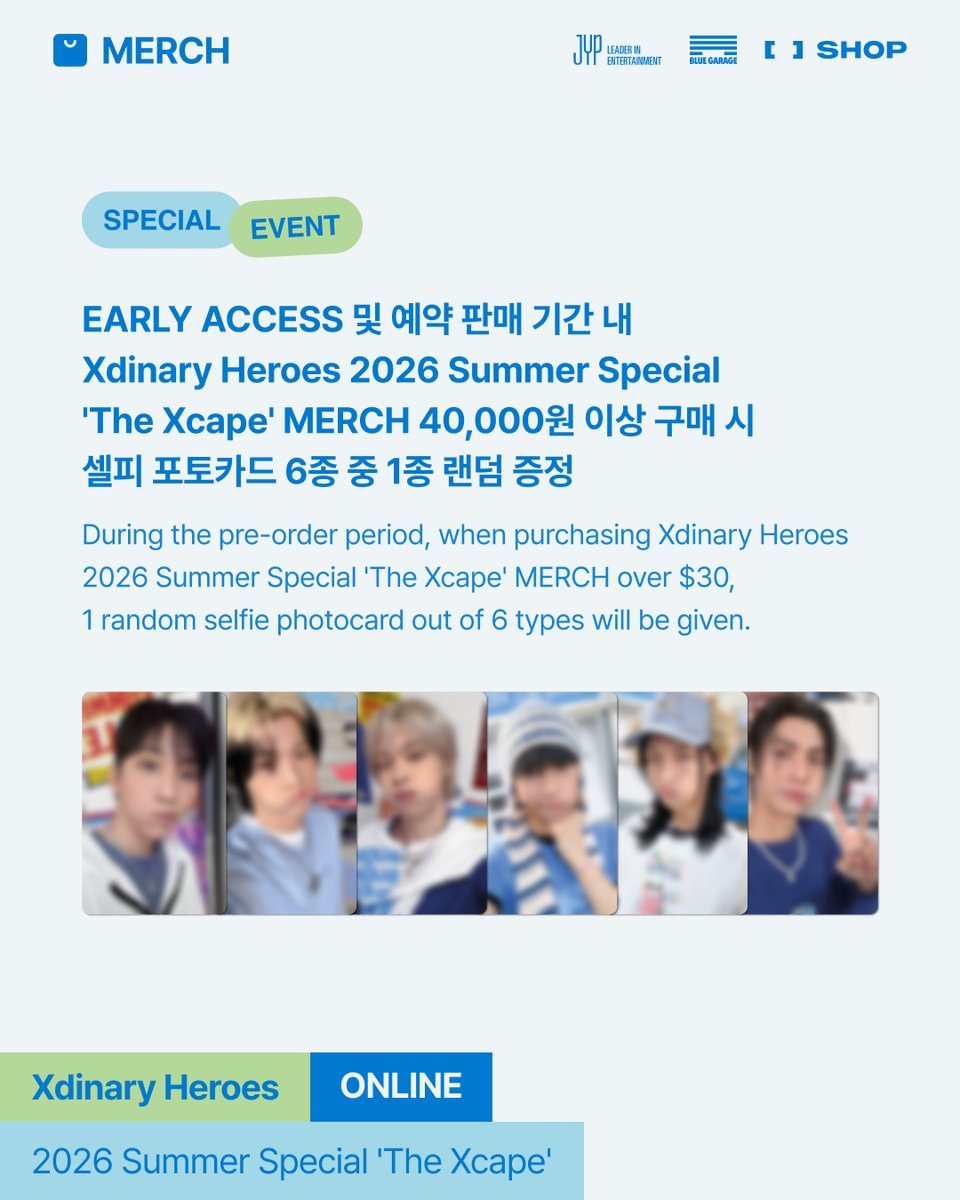 kushstuffid's tweet photo. [PO] Xdinary Heroes 2026 Summer Special <The Xcape> OFFICIAL MERCH
💰on picture
-
🗓 Early Access Close : 18 Juni 18.00
🗓 Normal PO Close : 1 Juli 18.00
✔️ incl hc + tax + pack

t. wts gunil jungsu gaon ode junhan jooyeon xdiz xh merchandise md pc photocard https://t.co/88iWgg5NUT