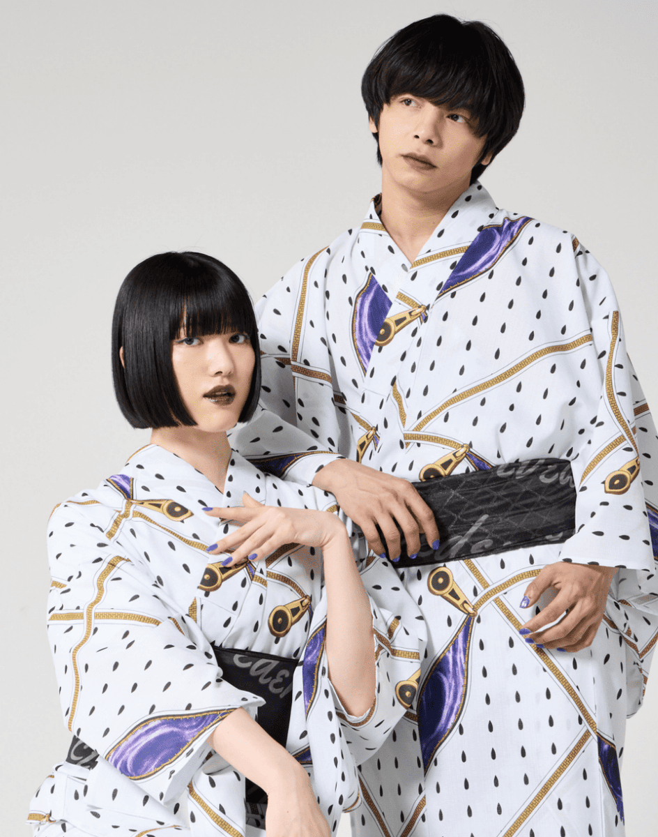 denfaminicogame's tweet photo. 『ジョジョ 黄金の風』「護衛チーム」のメンバーをイメージした浴衣が6月19日より予約販売を開始。これから到来するサマーシーズンにピッタリ
https://t.co/arrIuGn0Kn

浴衣にはてんとう虫やジッパー、エアロスミスなど各キャラを象徴する要素を取り入れ、『ジョジョ』らしいお洒落なデザインに https://t.co/uoELYG22vC