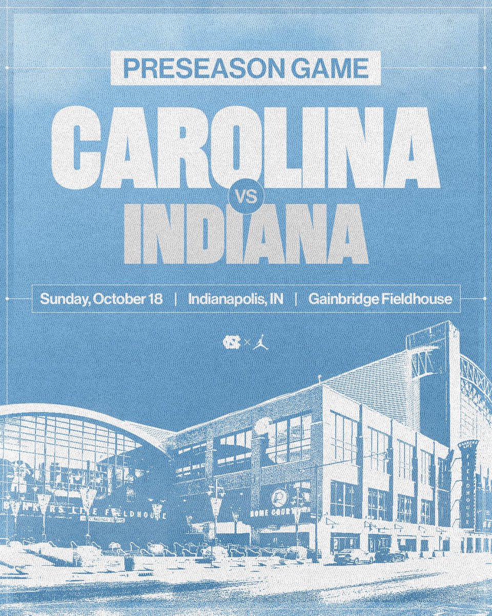 UNC_Basketball's tweet photo. Preseason matchup with the Hoosiers 🗓️ https://t.co/Zp2oNPaJ3G