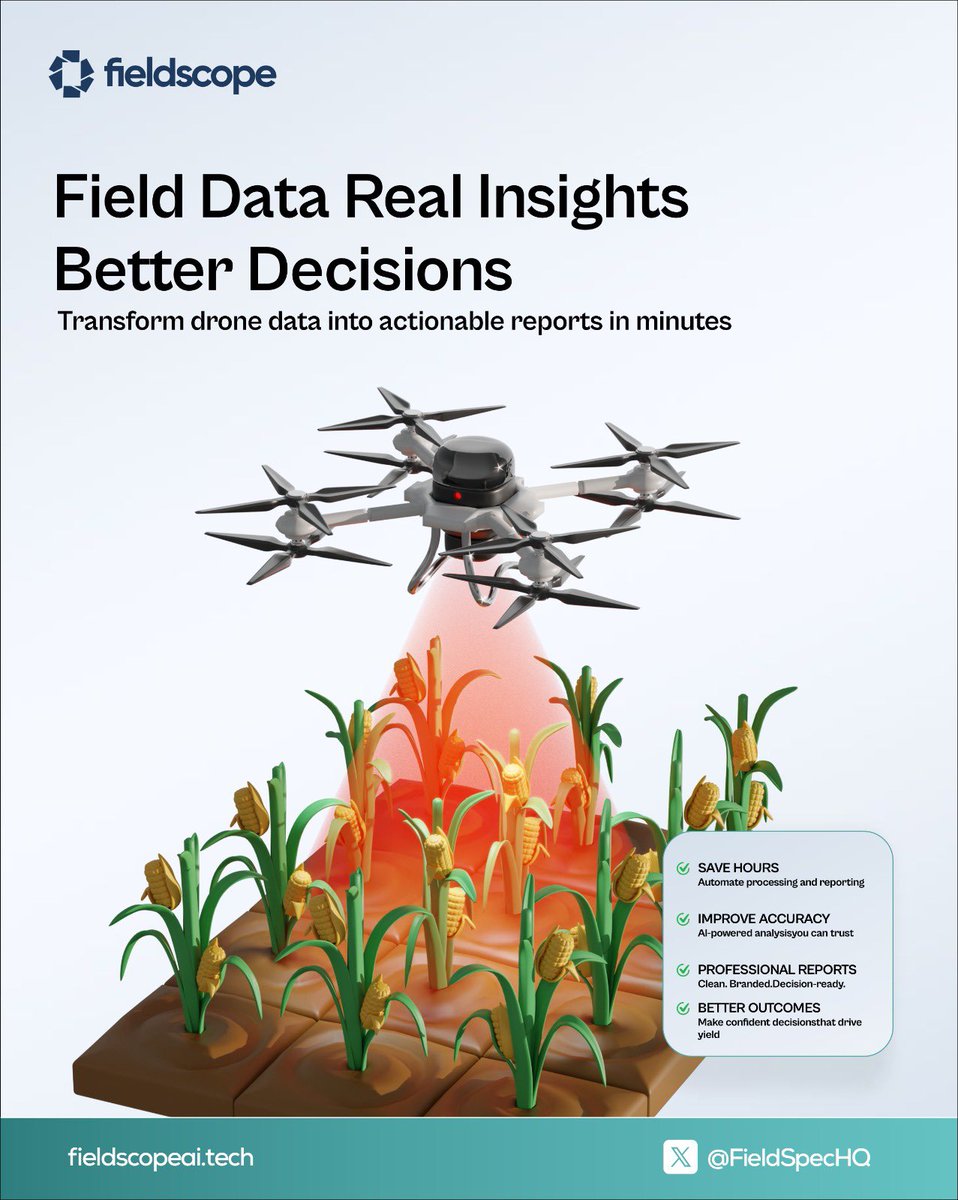 FieldscopeHQ's tweet photo. $3.37B → $21.59B by 2033.

The drone industry is about to 6X.

But are we solving the right problems? https://t.co/SB4G1aumMQ