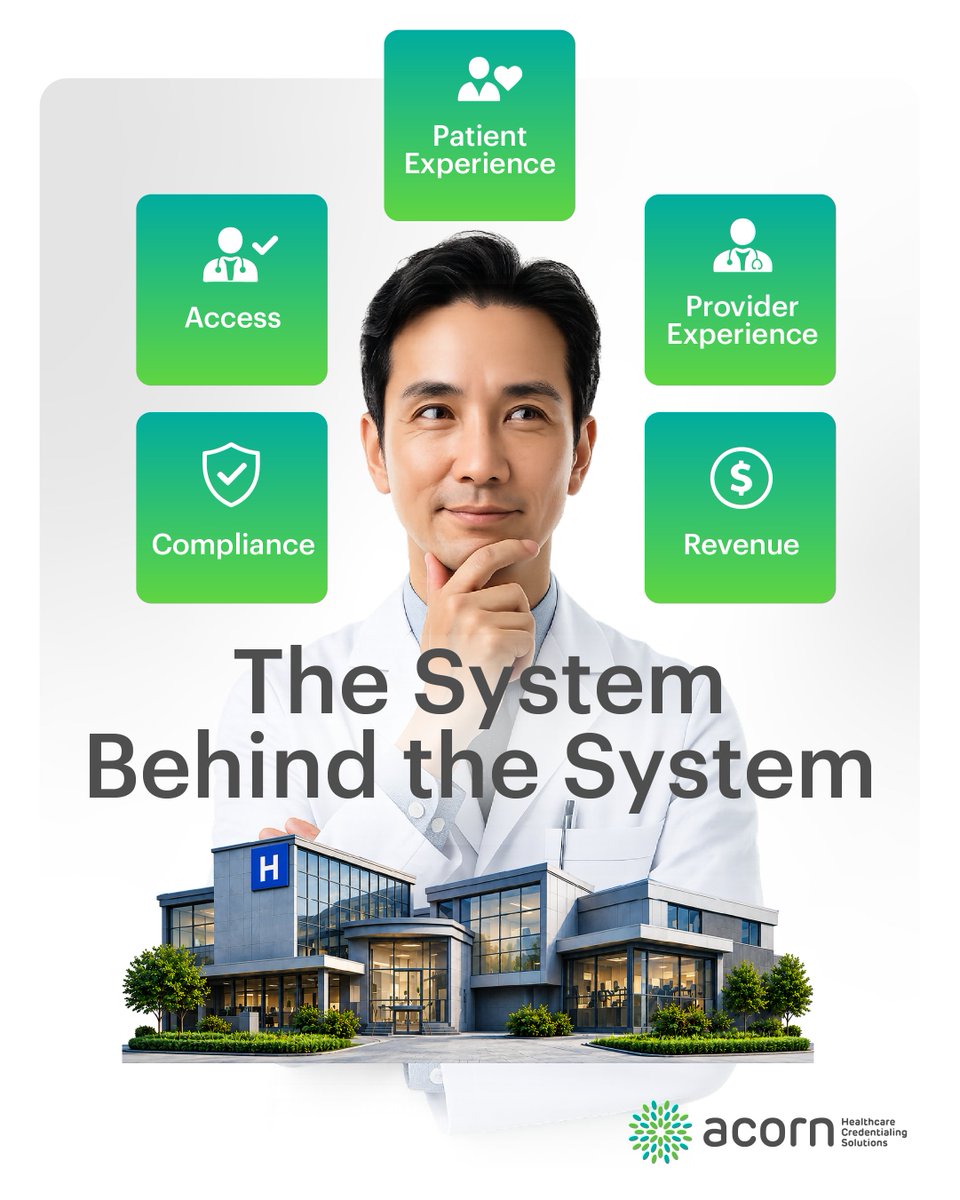 AcornCred's tweet photo. We've spent years treating provider operations as administrative work.

What if it's actually one of the most important infrastructure layers in healthcare?

Explore The System Behind the System, https://t.co/rzUaVplmFJ

#HealthcareOperations #Credentialing https://t.co/BCpkQ13nWG