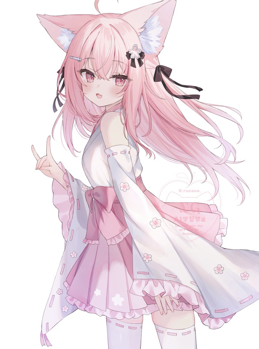 _rucaco_'s tweet photo. こんこん🌸 https://t.co/2I7Orzli88