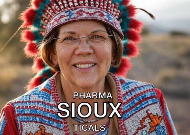 LarryCal1's tweet photo. @ewarren .
Hey Fauxcahontas — does that include Big Pharma ?

Asking for a friend 

#Grifter
. https://t.co/PYHDed2A7S