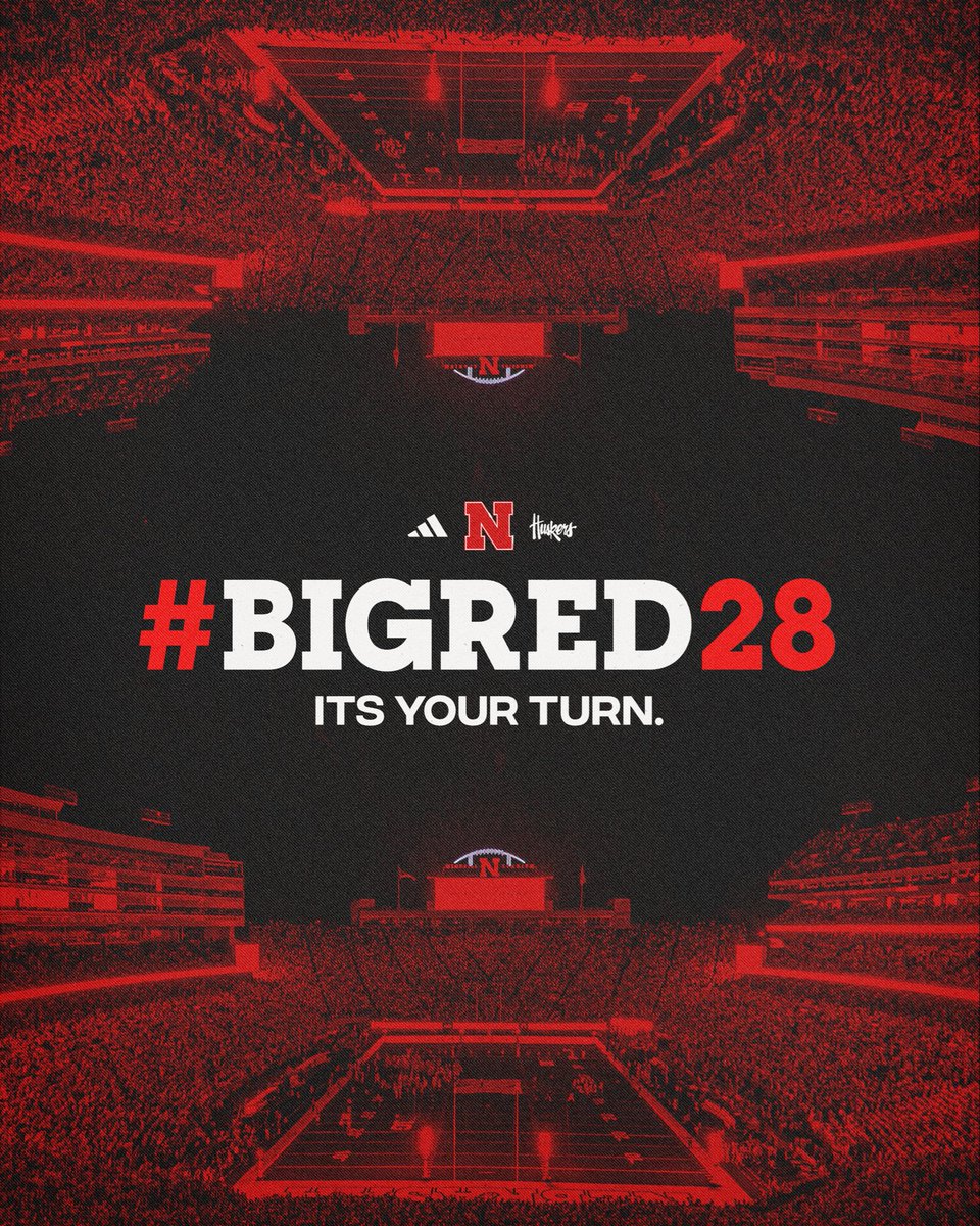 HuskerFootball's tweet photo. 28’s, your time is now‼️⏱️ https://t.co/nWFA3umaBe