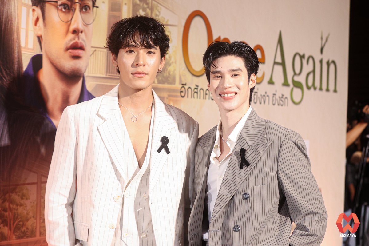 webmixmaya's tweet photo. "เพิร์ล - พีค" ระหว่างร่วมเดินพรมรอบ Gala Night ละครเวที "Once Again อีกสักครั้ง ยิ่งเจ็บ ยิ่งจำ ยิ่งรัก"

#ONCEAGAINGalaNight
#ONCEAGAIN #อีกสักครั้ง
#PearlPeak #เพิร์ลพีค
#Pearlpooo #PeakPeemapol https://t.co/bj6wpYMbAj