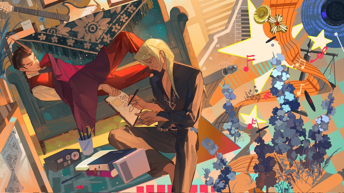 HeeTeuk83_'s tweet photo. #キョオド
#klapollo
#響王
#aceattorney 
🌆 𝑺𝑻𝑨𝒀 𝟚𝟘𝟚𝟞𝟘𝟞𝟙𝟝✨
送給響王相遇日的禮物💫
是新刊《遠遊》裡的同名新文的後續彩蛋，也是我心中完美的逆6+時光
遊戲延伸不到的故事，那就交給我們去記述 https://t.co/Q9o8mGx2ON