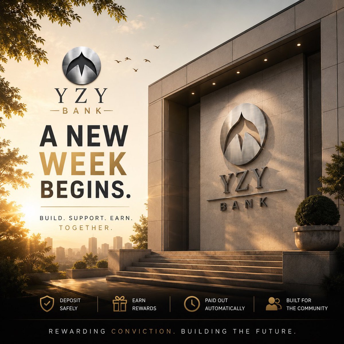 MiricleDoctor's tweet photo. 🏦 A NEW WEEK BEGINS

One thing I want people to understand about YZY Bank is that we’ve never been focused on rewarding the fastest traders.

We’ve been focused on rewarding conviction.

The people who support, participate, contribute, and hold through the process of building something.

That’s why our distribution program becomes more meaningful the longer someone stays committed.

The biggest rewards aren’t designed for the first day.

They’re designed for the people who make it 30 days.
60 days.
And beyond.

Not because we expect blind loyalty.

But because we believe commitment should be recognized.

Every project talks about community.

We want to build systems that actually reward it.

To everyone who’s been supporting YZY Bank so far, thank you.

We’re working every day to build something worthy of that support.

🏦 YZY BANK