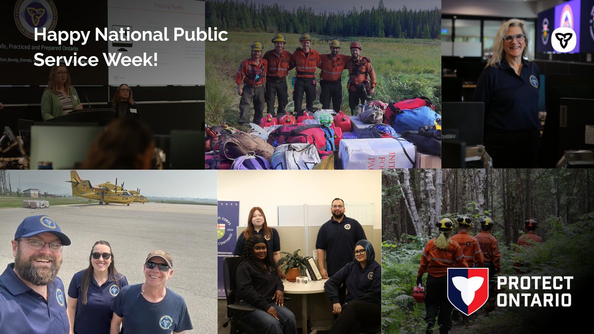 Collage of MEPR and MNR teams. Text: Happy National Public Service Week! 