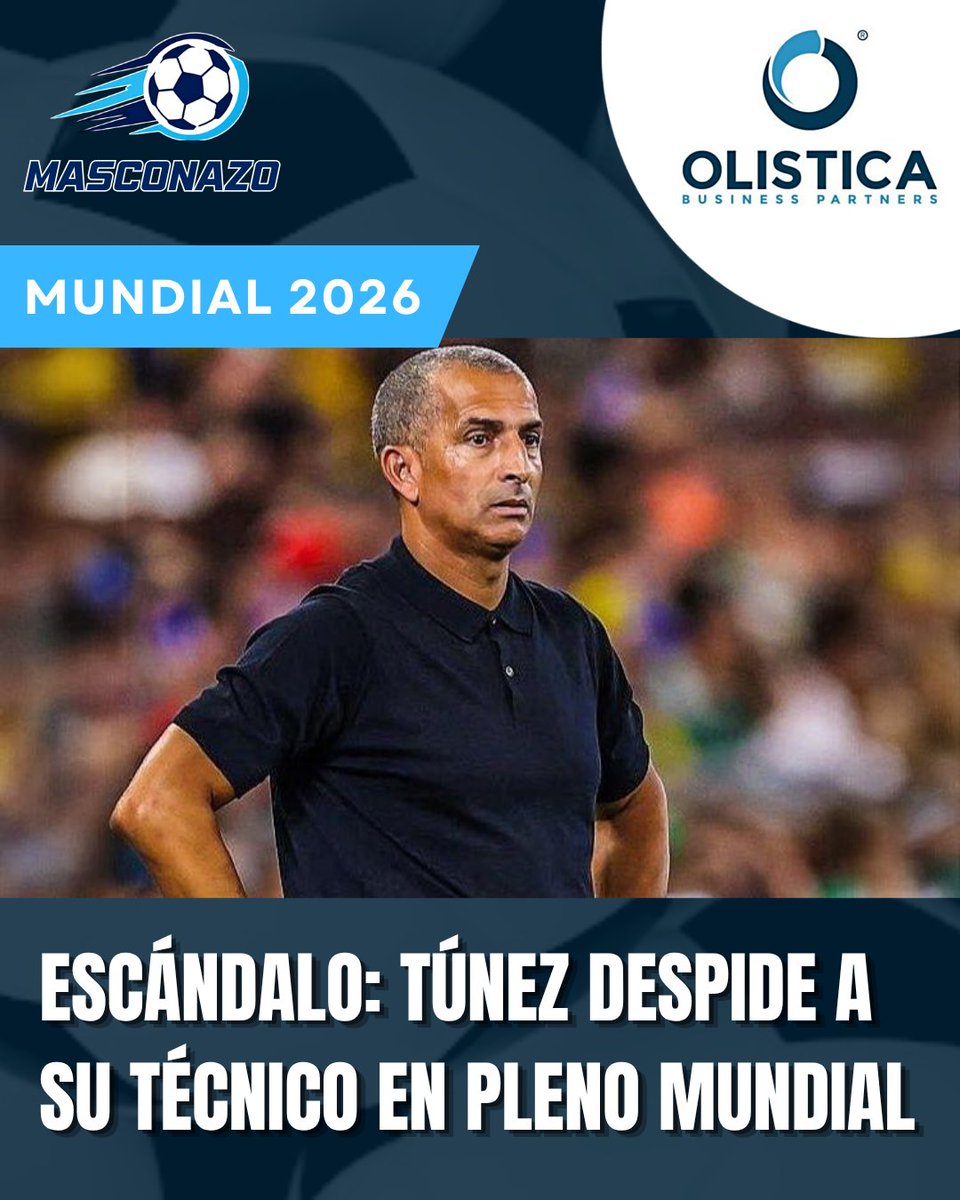 masconazo's tweet photo. #Mundial2026 ⚽🏆

Escándalo en Túnez: despiden a Lamouchi en pleno Mundial.

Lee la nota aquí 👇🏽 https://t.co/5412ZD2gRR