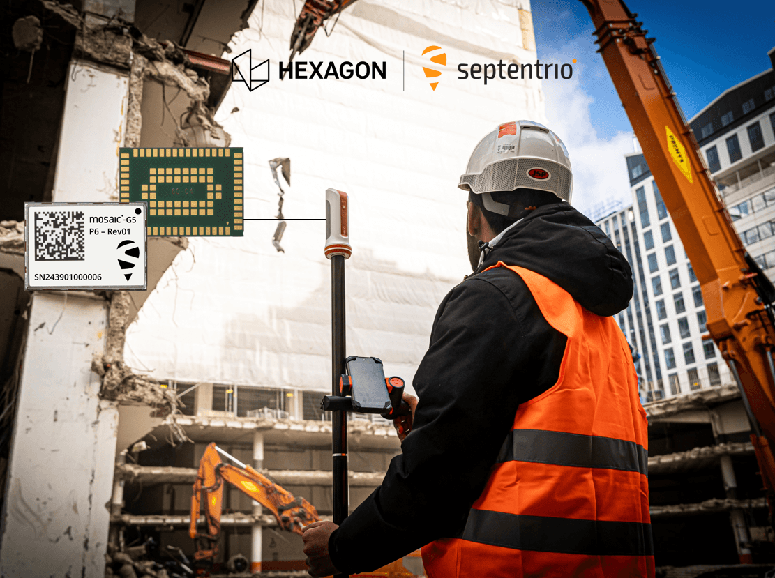 Septentrio's tweet photo. Trustworthy centimiter-level #RTK positioning is at the heart of modern #surveying and #mapping. With the new ultra-compact #mosaic-G5 P6 receiver module, developers can bring high-performance positioning to survey devices.
https://t.co/IDqPrht3Mr https://t.co/hhwB5iFIMq
