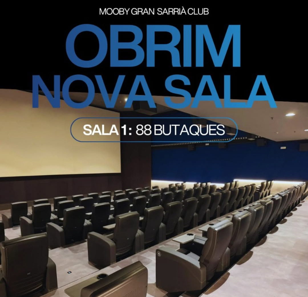 SalaAbiertaES's tweet photo. 🔓 Hoy se inaugura la sala 1 del renovado Mooby Gran Sarrià Club de Barcelona.

💺 Recordad que ahora sus 8 salas son premium y que tienen butacas reclinables con reposapiés motorizado de la marca @EuroSeating_Int. 

🏆 La sala 1 es la más grande del cine con 88 butacas y se estrena con #ElDiaDeLaRevelación. 

@MoobyCinemas