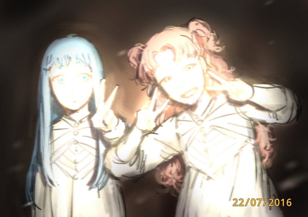 yoffuku_4ndr's tweet photo. the qiflings if they had a camera :00 #wha #witchhatelier https://t.co/8Y37dYFxdX