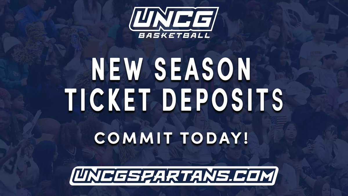 uncgspartans's tweet photo. Calling all Spartan 🏀 fans! 📣

Commit to season tickets today with a deposit 🎟️

UNCG Ticket Office 📞 336-334-3250

📰 https://t.co/tcyyEJMkND
#letsgoG https://t.co/c3slljXzIi