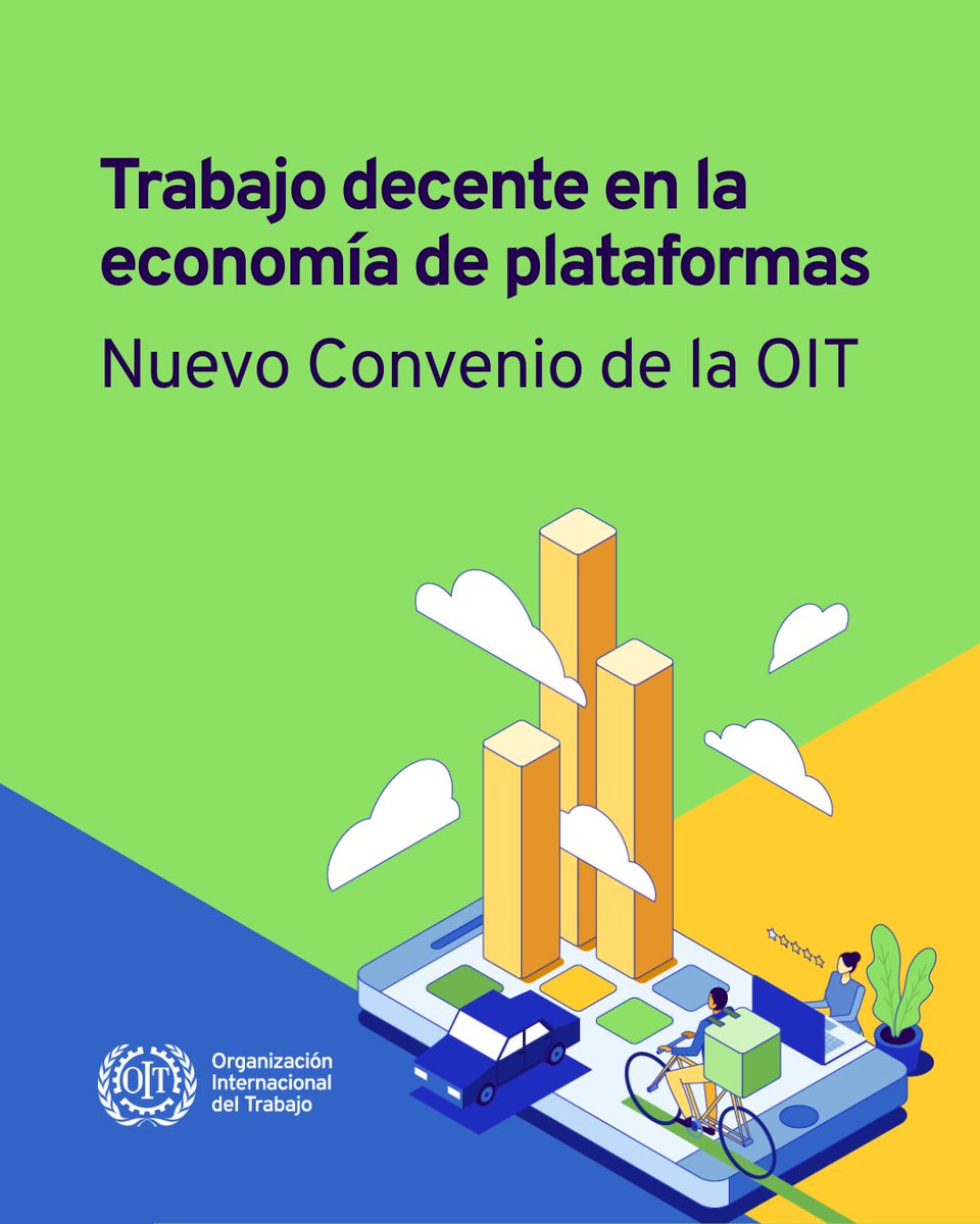 OITAmericas's tweet photo. La Conferencia Internacional del Trabajo ha adoptado un nuevo Convenio sobre el trabajo decente en la economía de plataformas.

La primera norma internacional del trabajo para una de las áreas de más rápida evolución en el mundo del trabajo.

#CIT2026 https://t.co/oRlw7t7hAx