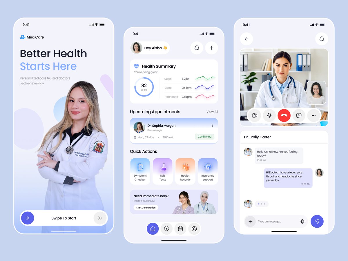 mdmunnahossenbd's tweet photo. Modern Healthcare App UI Design https://t.co/EXgWjN6qau