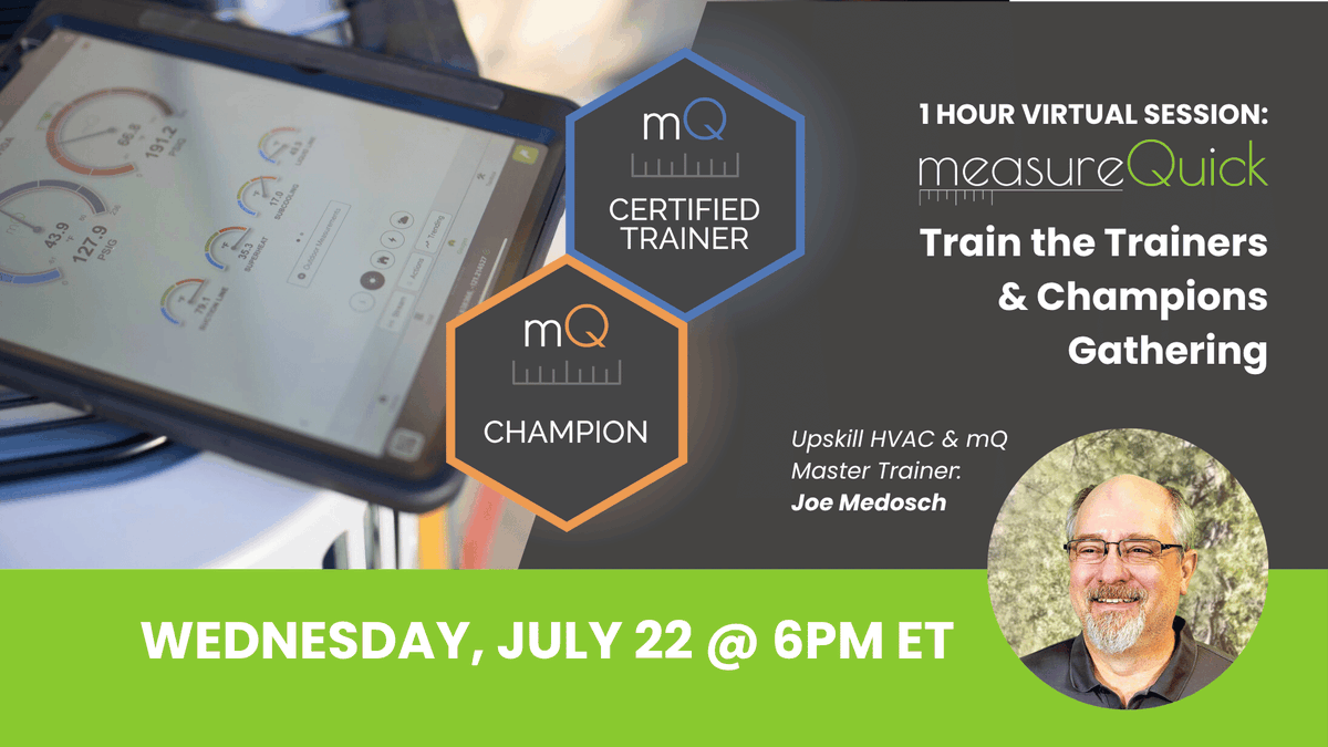 measureQuick's tweet photo. What's new in measureQuick training? Updated cooling PowerPoints, new mQ+ workflows, refreshed checklists, and demo data your students can actually run. 

July 22, 6-7 PM ET, free and virtual with live Q&amp;A.
 
https://t.co/qy7FQsxgpm https://t.co/aPke85mM2C