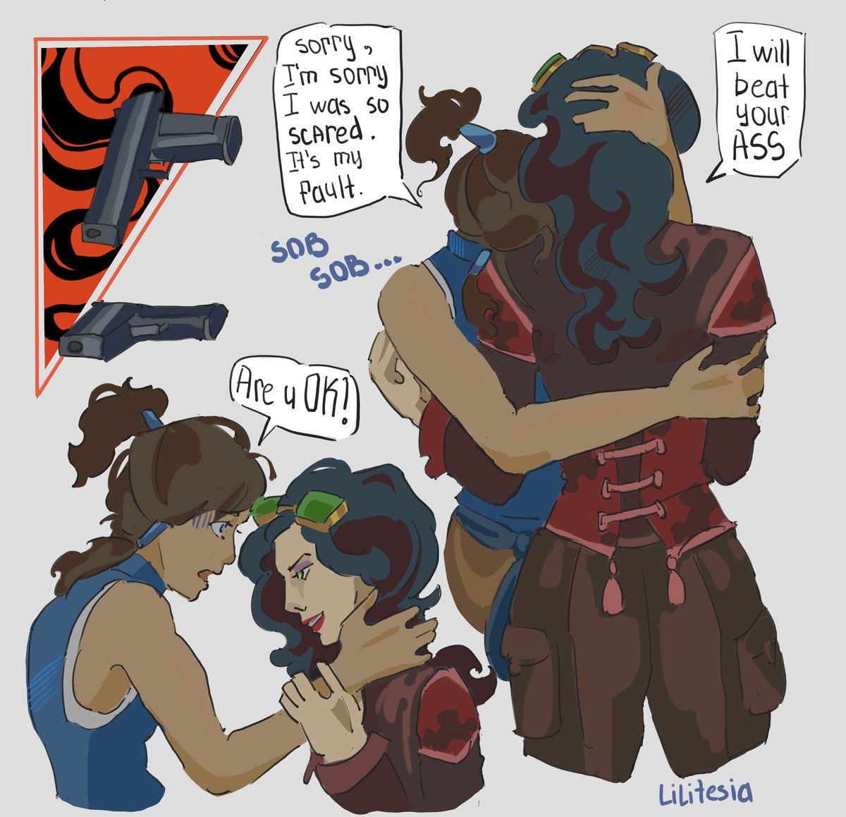 Lilitesia's tweet photo. #korrasami #asamisato #korra #legendofkorra #wlw #fanart https://t.co/MzJFNkgBvg