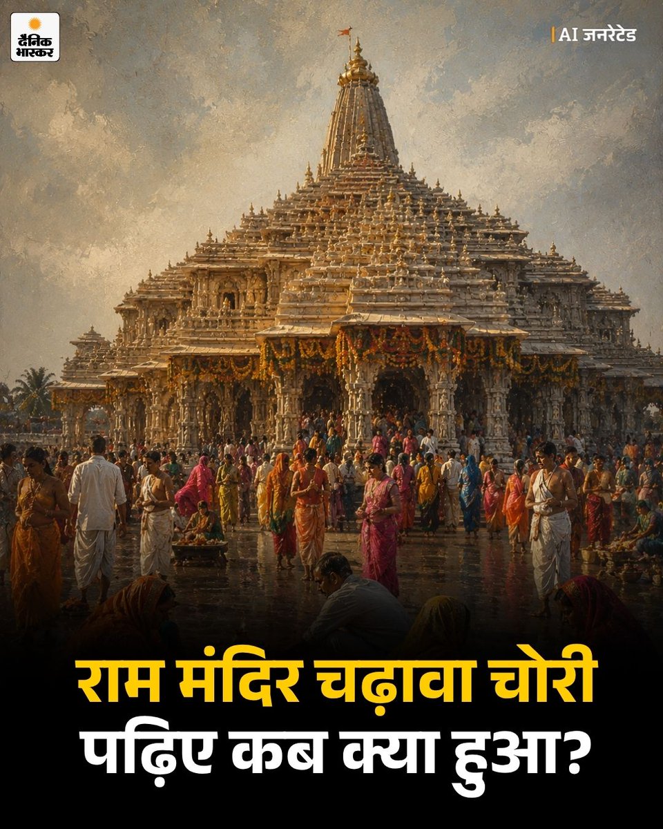 DainikBhaskar's tweet photo. अयोध्या के राम मंदिर में चढ़ावा चोरी मामले की जांच अब तेज हो गई है। पढ़िए राम मंदिर चढ़ावा चोरी केस की अब तक की पूरी टाइमलाइन। 
https://t.co/Jo2w5Wapwh 

#RamMandir #DonationScam #DonationControversy #UPNews #HindiNews https://t.co/etIhZrlqxB