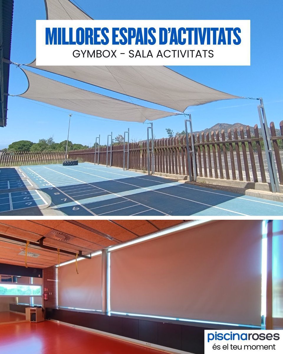 PiscinaRoses's tweet photo. ☀️ La PMR es prepara per a l’estiu!

Ja tenim instal·lats els nous tendalls a la zona del Gym BOX i hem incorporat noves cortines a la sala d’activitats.

Més protecció, més confort i millors condicions per continuar gaudint de l’activitat física a la PMR. https://t.co/HvchaqrQxi