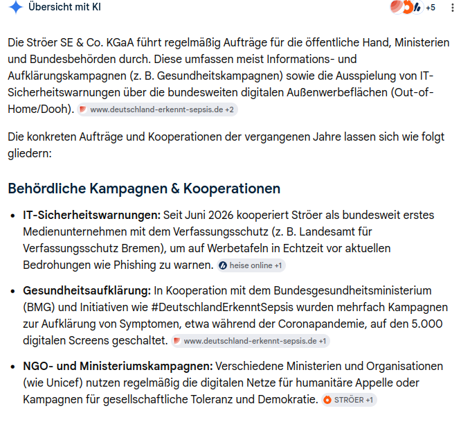 YouWontMindMe's tweet photo. @OliverEscher @tonline Die Telekom hat das t-online-Portal vor rund 10 Jahren an die Ströer SE &amp; Co. KGaA in Köln verkauft, eine der typischen linksdriftenden Propagandaschleudern die stramm auf Regierungskurs sind! Von solchen Regierungströten kann man nichts anderes erwarten! https://t.co/vpKOMCkI4G